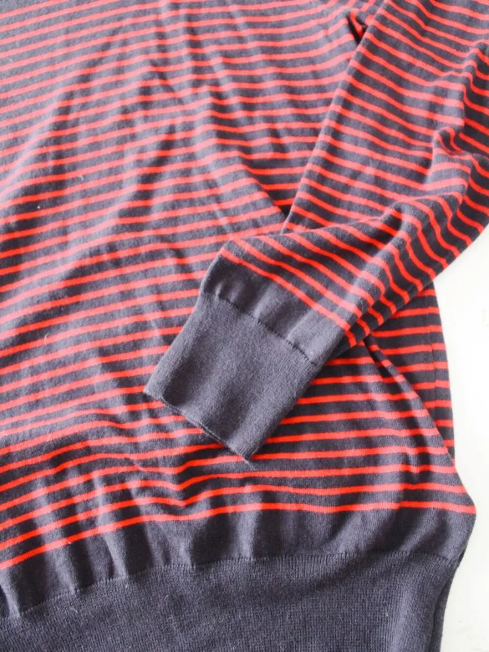 J. Crew Red & Blue Stripes Lightweight Sweater / Pullover - Size Medium